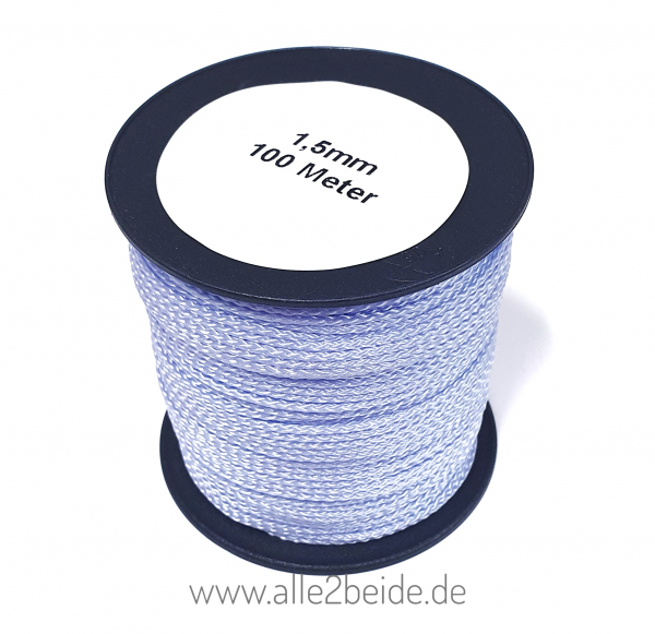 1x100m PP Kordel 1,5mm babyblau